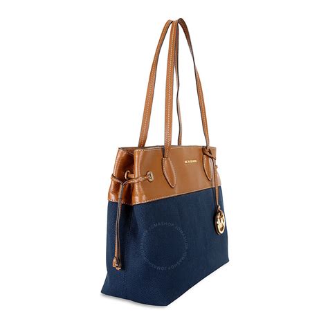 michael kors navy canvas bag|Michael Kors large canvas tote.